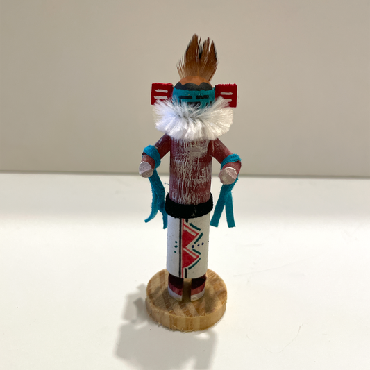 Native American Navajo Tiny Kachina Doll / Mustard Green N