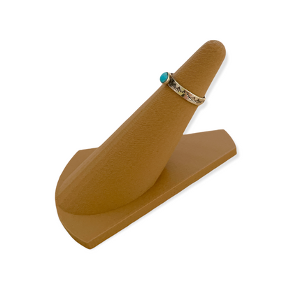 Stamped Sleeping Beauty Turquoise Ring B Size 5