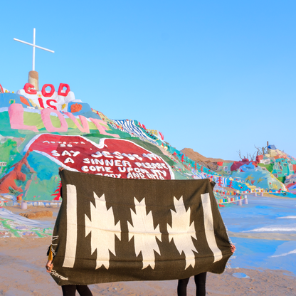 Tribal Pelenque Blanket Army Green