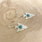 Turquoise Arrowhead Dangle Earrings