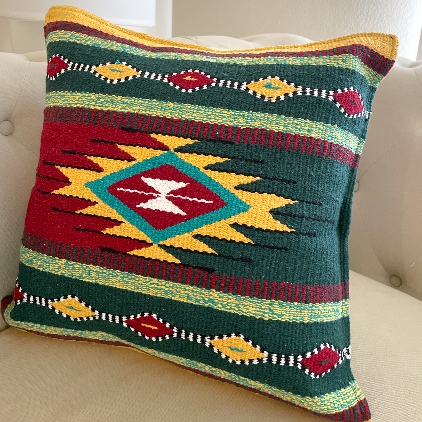 Handwoven Zapotec Pillow Cover Style 1