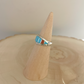 Turquoise and Coral Inlay Ring Size 7