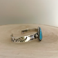 Stamped Kingman Turquoise Cuff Bracelet By Kinsley Natoni