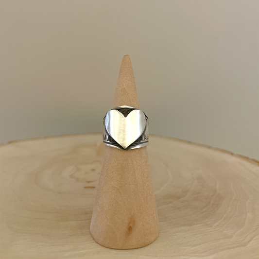 Silver Heart Ring By Derrick Cadman