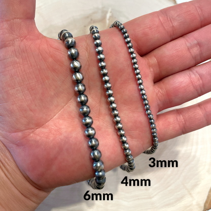 ナバホパールネックレス（丸玉）6mm - 45cm