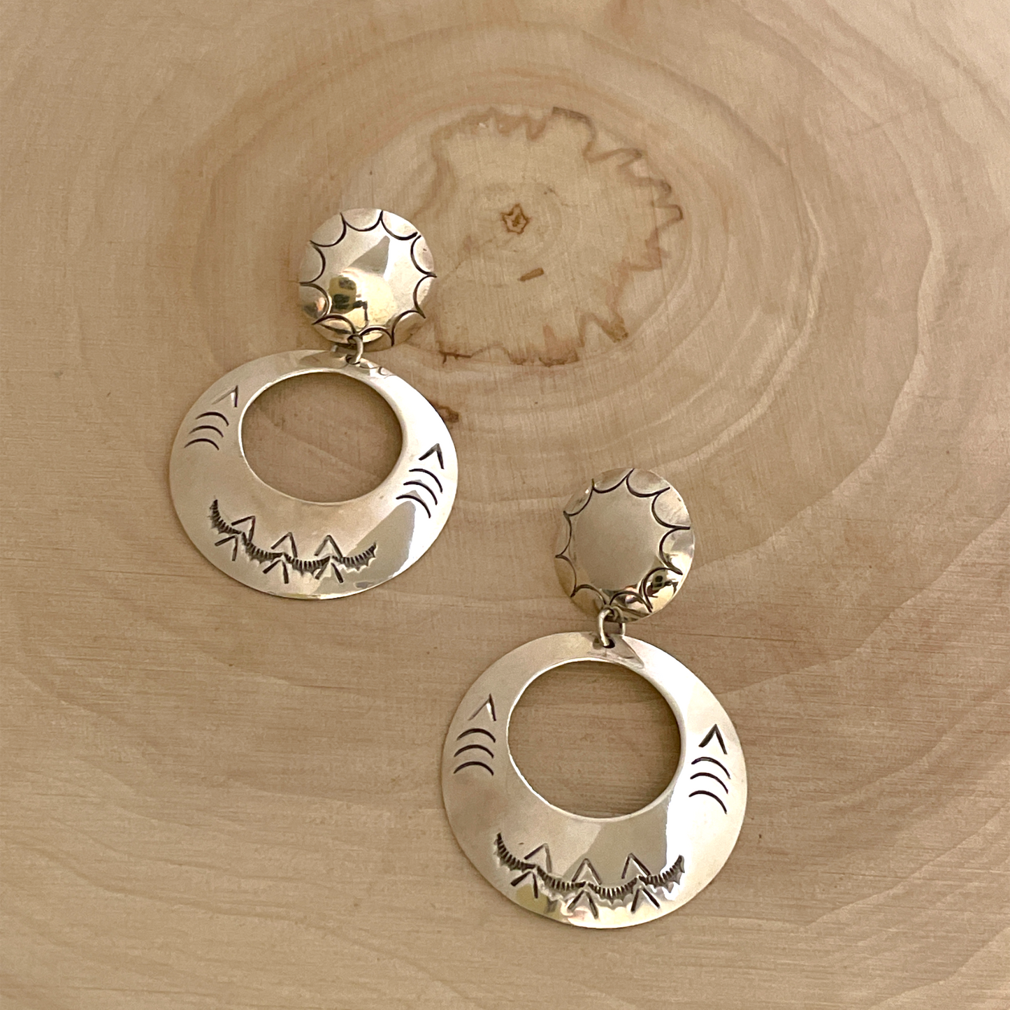 Stamped Dangle Earrings