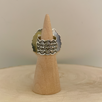 Turquoise Cluster Ring Size 6.5 By Darrell Cadman