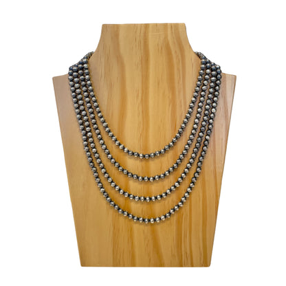 Round Navajo Pearls Necklace 6mm - 16"