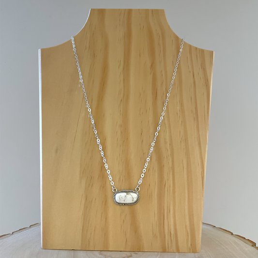 Sterling Silver Necklace with Dry Creek Turquoise