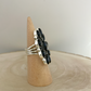 Black Onyx Cluster Ring Size 8 By Phillip Yazzie