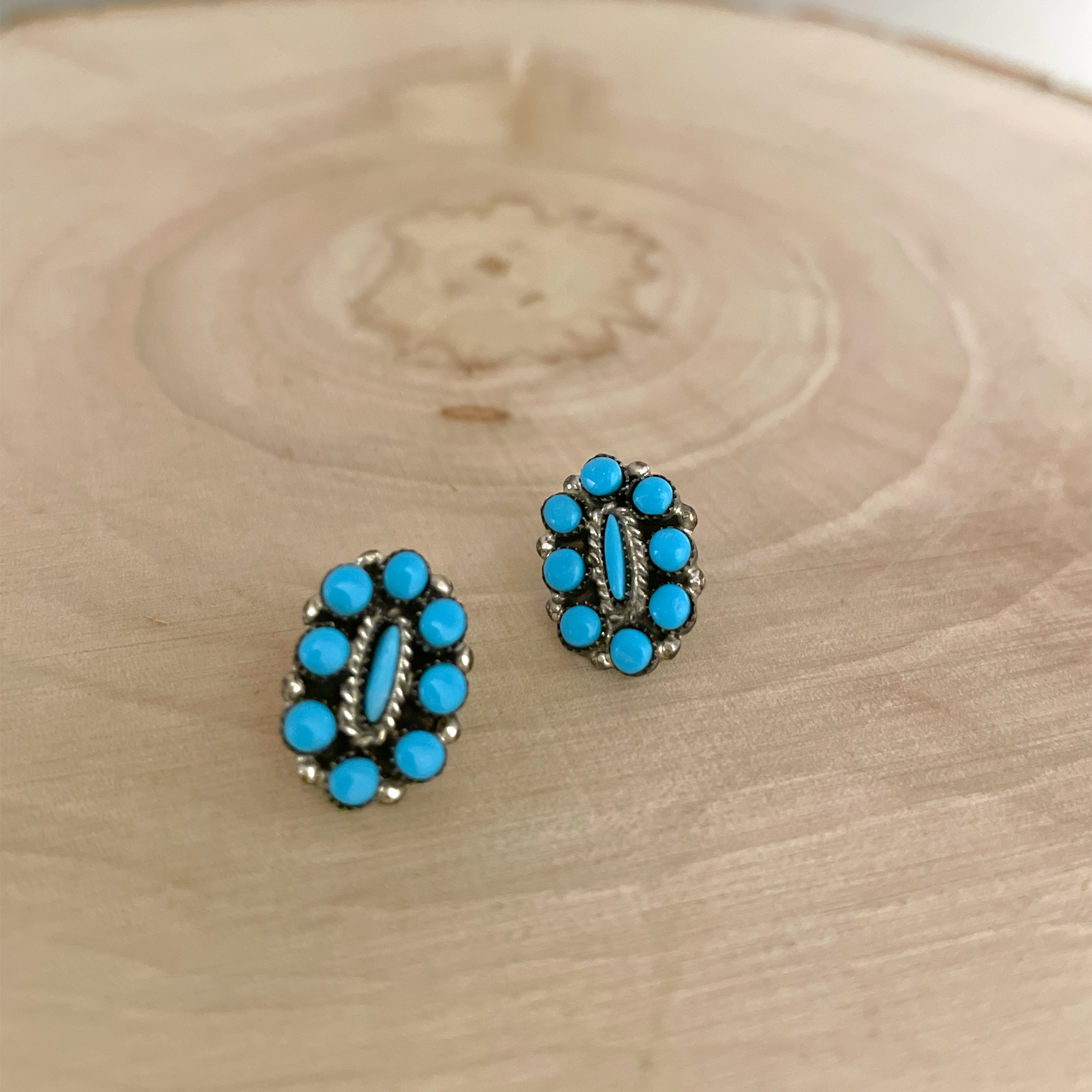 The Harita Silver Gemstone Earrings (Turquoise) — KO Jewellery