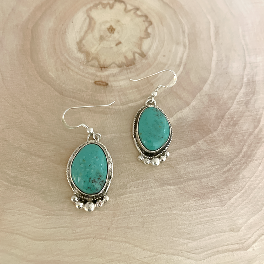 Turquoise Mountain Dangle Earrings By Marcella James