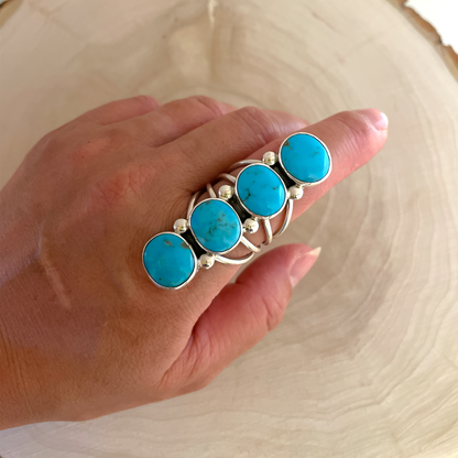 Four Turquoise Ring By Verdy Jake Size 8