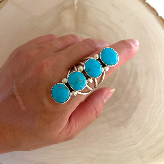 Four Turquoise Ring By Verdy Jake Size 8