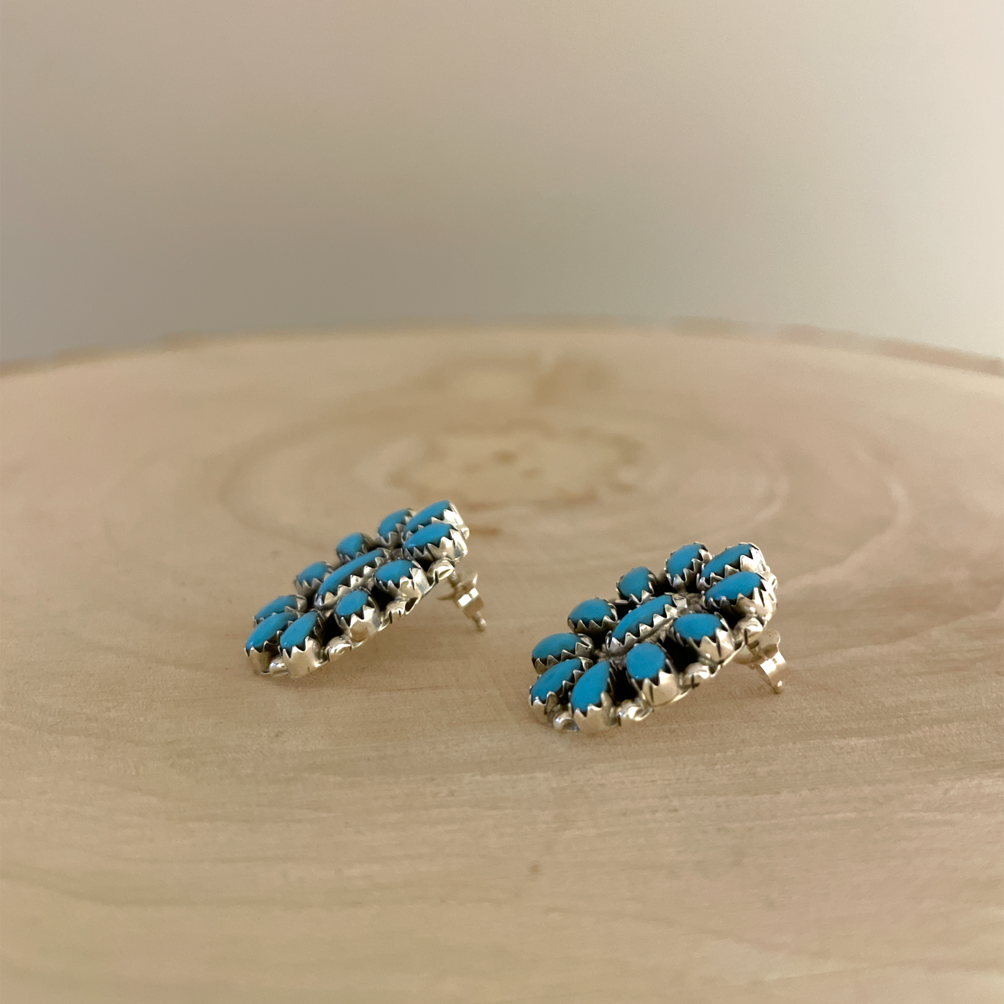 Turquoise Cluster Post Earrings
