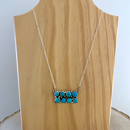 Kingman Turquoise Bar Necklace By Marcella James