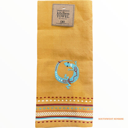サウスウエストゲッコーキッチンタオル（マスタード）