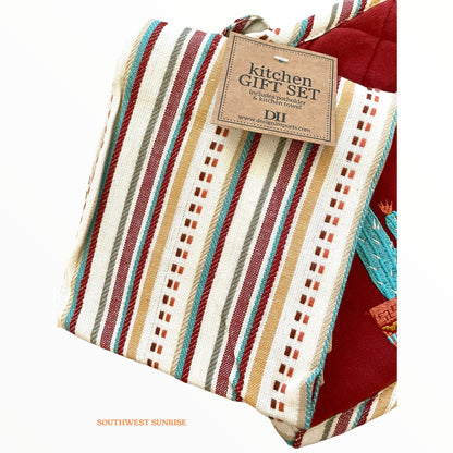 サウスウエストサボテン鍋つかみ＆タオルセット