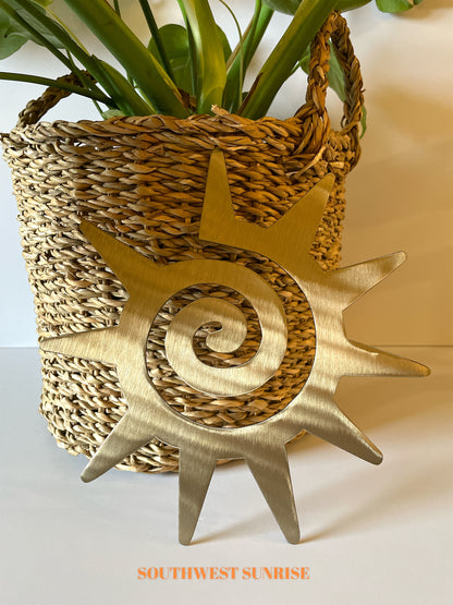 サウスウエストサンメタルウォールアート(シャンパンシマー)