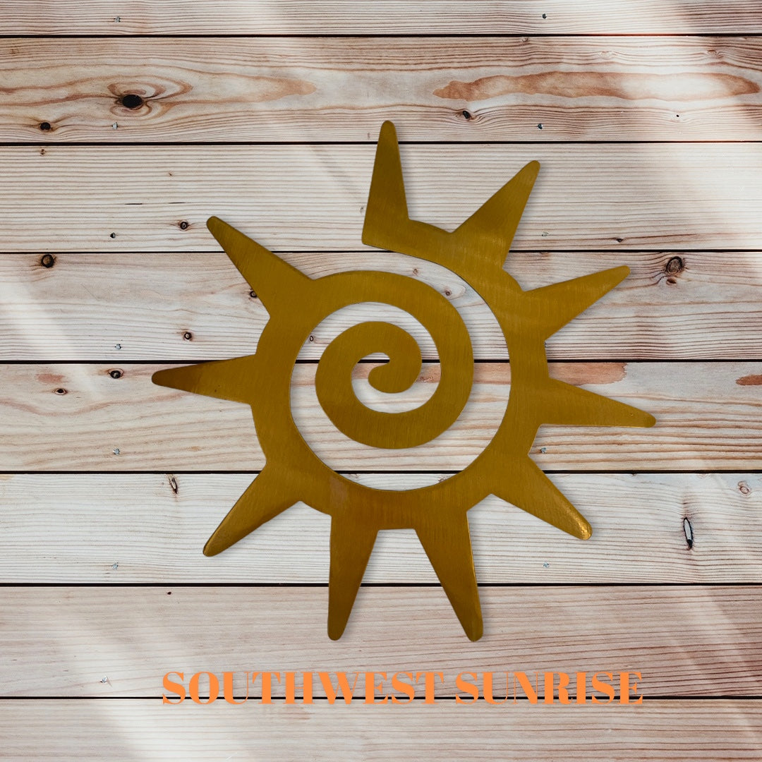 Southwest Sun Metal Wall Art Champagne Shimmer