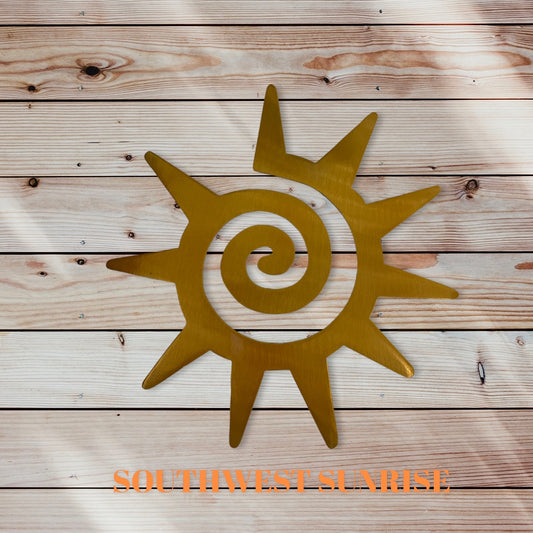 Southwest Sun Metal Art Gold Shimmer
