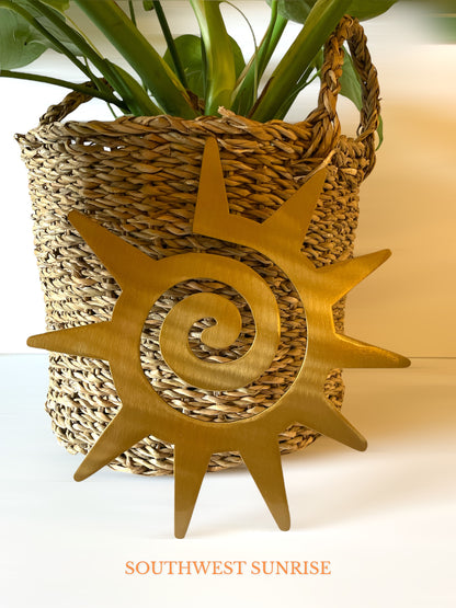 サウスウエストサンメタルウォールアート(ゴールドシマー)