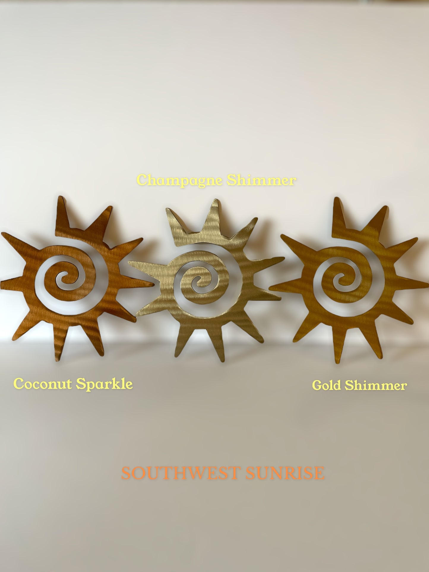 Southwest Sun Metal Wall Art Champagne Shimmer