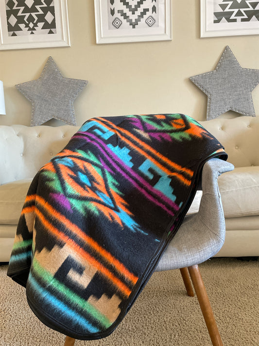 Southwest Blanket Large Size Black