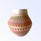 Vintage Navajo Etched Pottery Vase 6" Pink