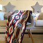 Southwestern Fleece Blanket 61"x54"  Size Medium BeigeBrownRed