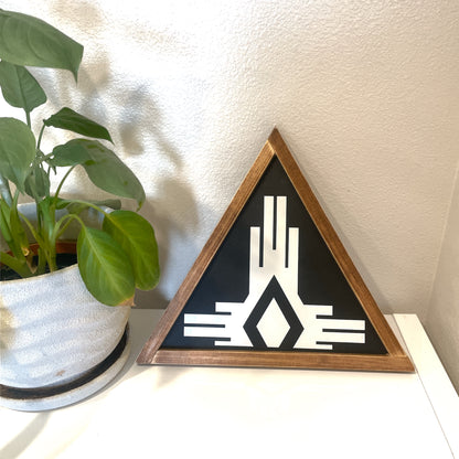 Southwest Triangle Wood Sign ( Black )