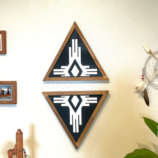 Southwest Triangle Wood Sign ( Black )