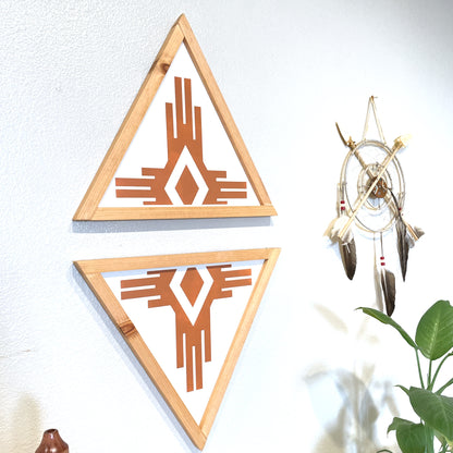 Southwest Triangle Wood Sign ( Terracotta )