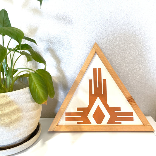 Southwest Triangle Wood Sign ( Terracotta )