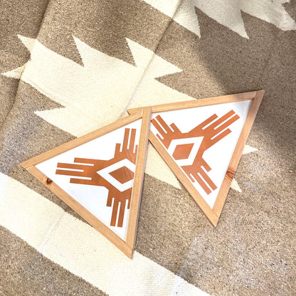 Southwest Triangle Wood Sign ( Terracotta )