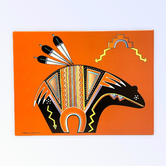 Southwest Spiritual Bear Tile Stand