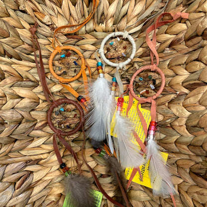 ネイティブアメリカンナバホドリームキャッチャー　スピリットストーン5cm